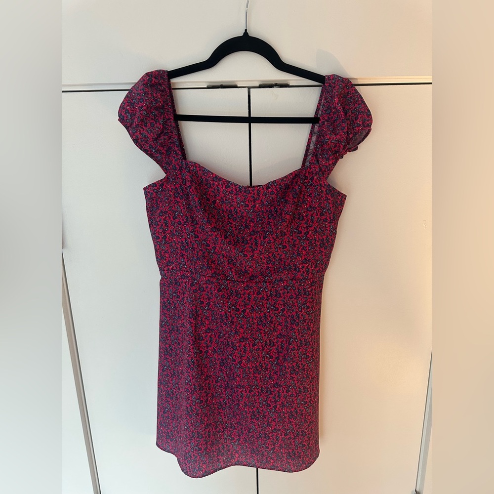 French Connection Pink and Blue Mini Dress